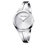 Calvin Klein Addict Damenuhr, 26mm Gehäuse, Swiss Made, silbernes Zifferblatt mit Edelstahlarmband, elegante Damenarmbanduhr