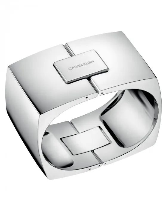 Calvin Klein Damen Armreif aus Messing, goldfarben, kleines XS-Design, eleganter Schmuck für Damen sichtbar in der Abbildung
