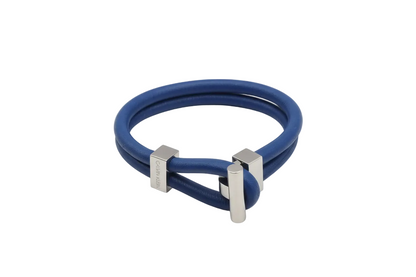 Calvin Klein Anchor Unisex Armband aus Edelstahl und Leder in Blau, modisches Accessoire für Damen und Herren.