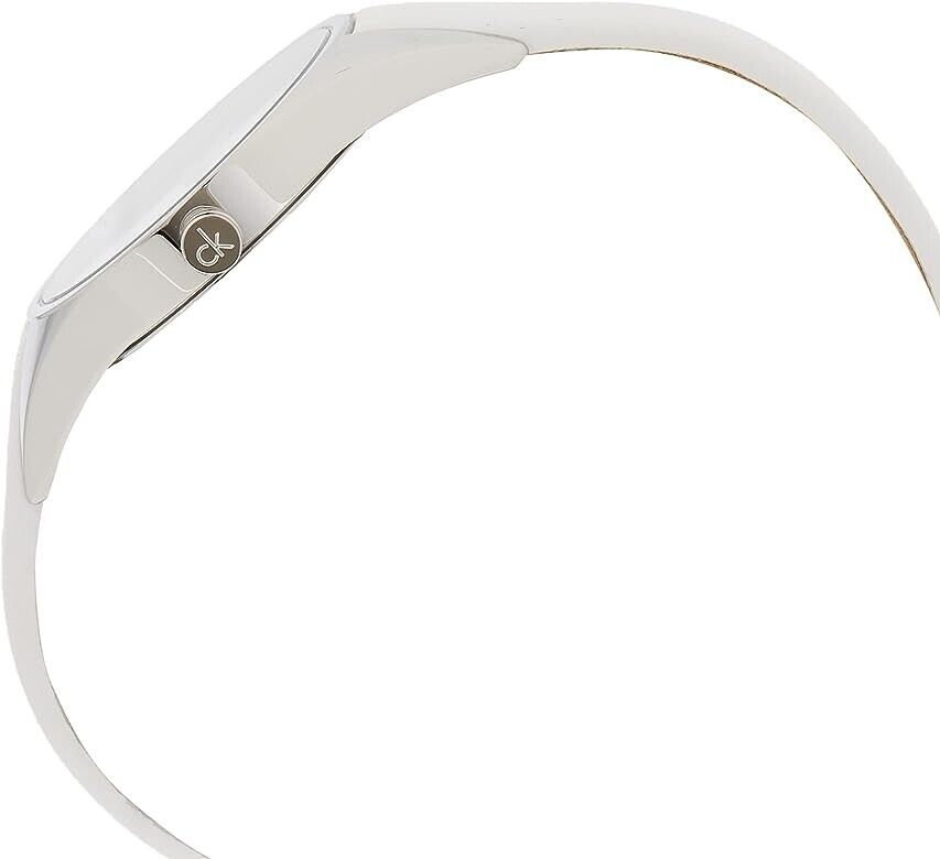 Calvin Klein Rebel Damenuhr mit 29mm Quarzwerk, Swiss Made, Edelstahlarmband und schlichtem Zifferblatt.