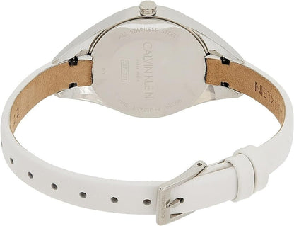 Calvin Klein Rebel Damenuhr mit 29mm Quarzwerk, Edelstahlarmband und Swiss Made, elegantes Design, Zifferblatt im Bild