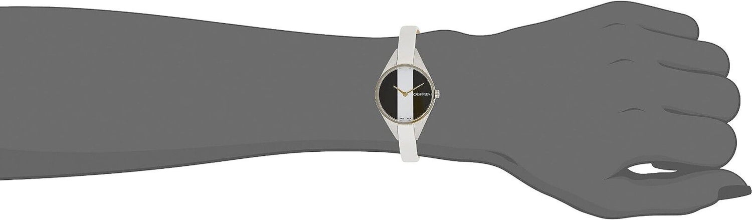 Calvin Klein Rebel Damenuhr, Quarzuhr mit 29mm Gehäuse, Swiss Made, stilvolles Armband, elegante Damenuhr.