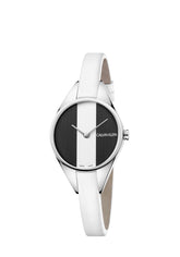 Calvin Klein Rebel Damenuhr, 29mm Quarzuhr mit silbernem Armband und Zifferblatt, Swiss Made, elegantes Design