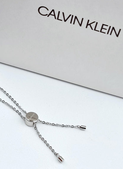Calvin Klein Rocking Damen-Armband aus Edelstahl mit Kristallen, silberfarben, elegantes Schmuckstück für Damen