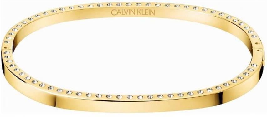 Calvin Klein Damen Armreif aus Edelstahl in Roségold, elegantes Schmuckstück mit schlichter Designoptik.