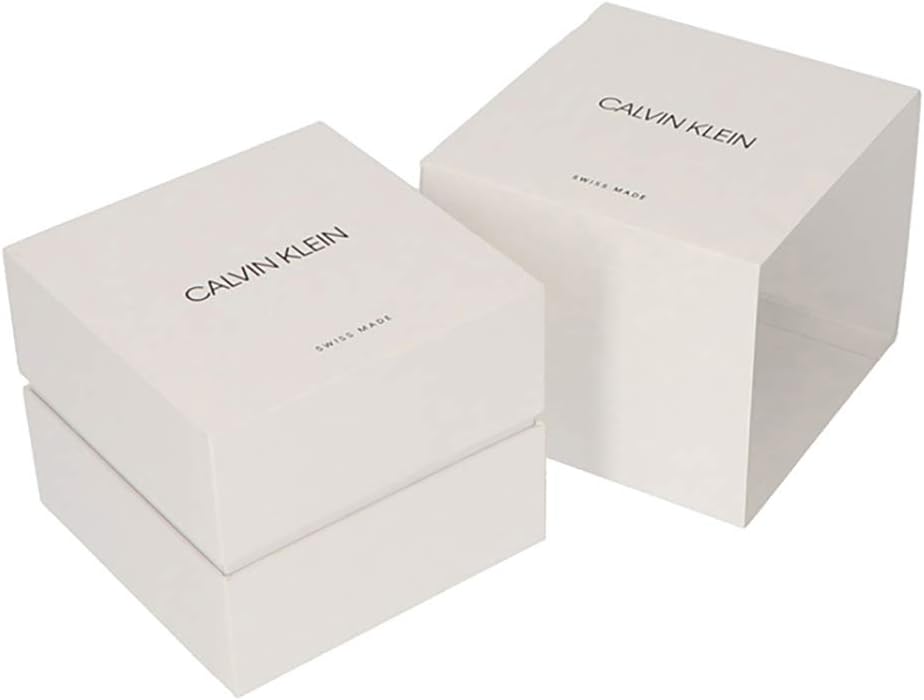 Calvin Klein Infinite Herrenuhr Automatikuhr 42mm Swiss Made, schwarzes Zifferblatt und Edelstahlarmband sichtbar