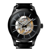 Calvin Klein Swing Herrenuhr 41mm Automatikuhr mit Edelstahlgehäuse und schwarzem Zifferblatt, Swiss Made, K9A244CY