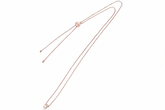Calvin Klein Brilliant Damen-Halskette aus Edelstahl in Roségold mit Charm-Anhänger, elegantes Schmuckstück für Damen
