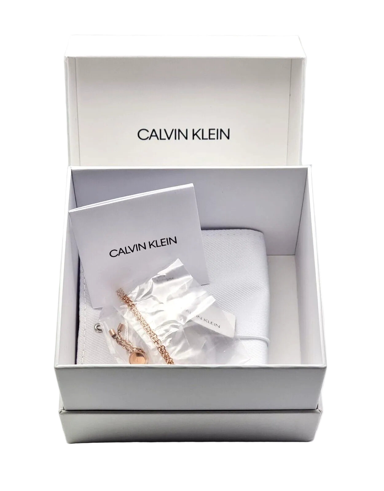 Calvin Klein Brilliant Damen-Halskette aus Edelstahl in Roségold mit Charm-Anhänger, elegantes Schmuckstück für Damen.