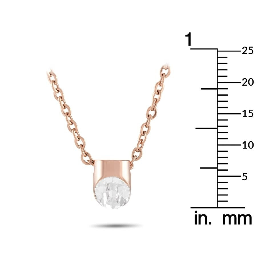 Calvin Klein Brilliant Damen-Halskette aus Edelstahl in Roségold mit Charms und Anhänger, elegantes Schmuckstück.