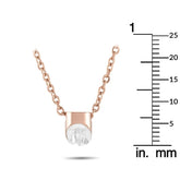 Calvin Klein Brilliant Damen-Halskette aus Edelstahl in Roségold mit Charms und Anhänger, elegantes Schmuckstück.