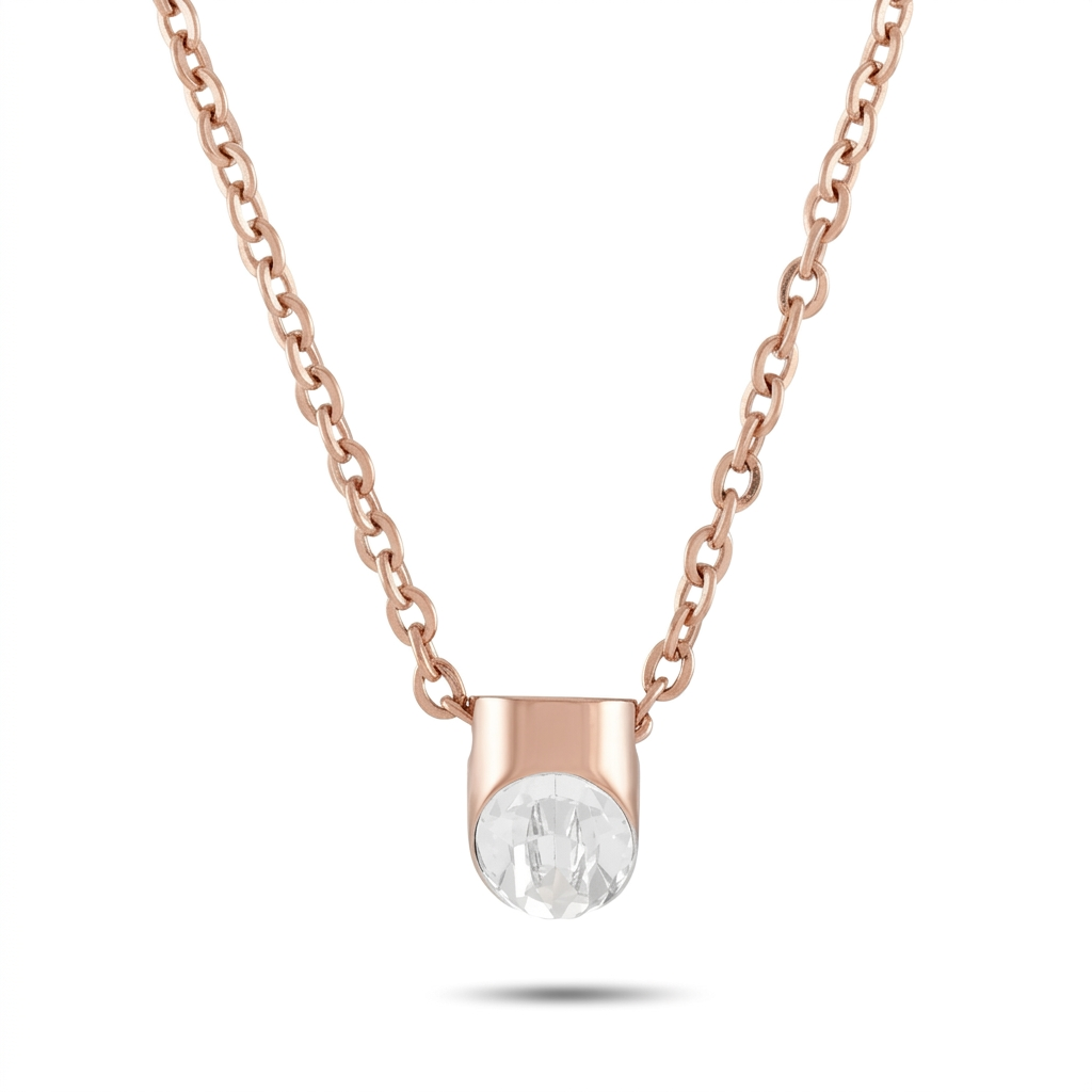 Calvin Klein Brilliant Halskette Damen Edelstahl Roségold