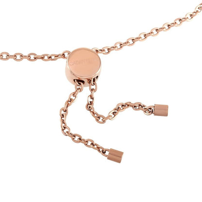 Calvin Klein Brilliant Damen Halskette aus Edelstahl in Roségold, Charms und Anhänger für elegante Damenmode.
