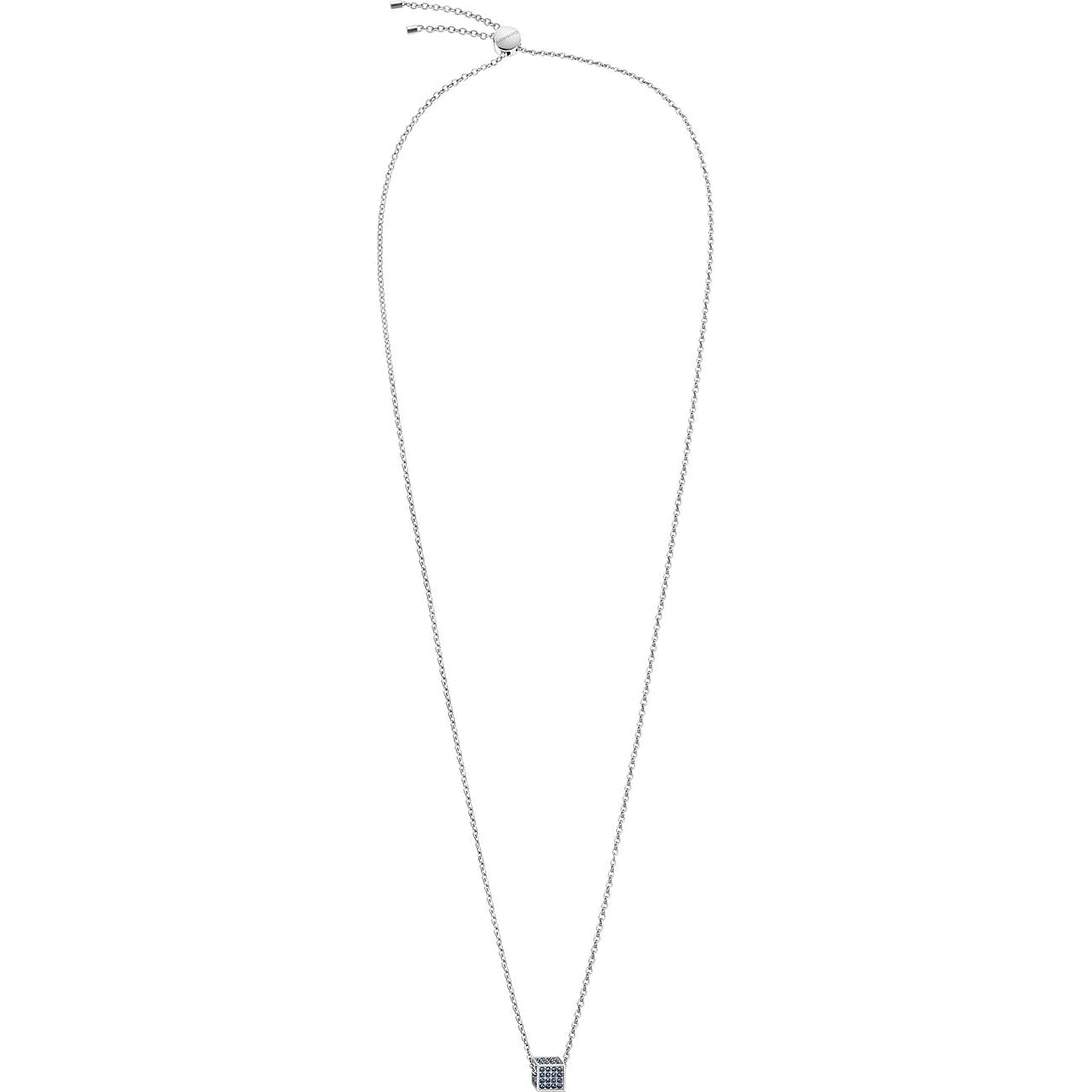 Calvin Klein Damen-Halskette "Rocking" aus Edelstahl mit grauen Kristallen, Charms und Anhänger, elegantes Schmuckstück für Damen