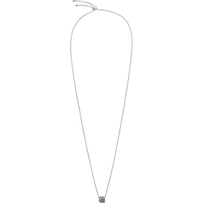 Calvin Klein Damen-Halskette "Rocking" aus Edelstahl mit grauen Kristallen, Charms und Anhänger, elegantes Schmuckstück für Damen