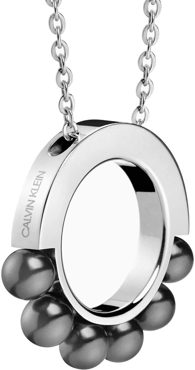 Calvin Klein Damenkette Circling aus Edelstahl in Silber mit elegantem Design, sichtbare Kette mit feinen Gliedern