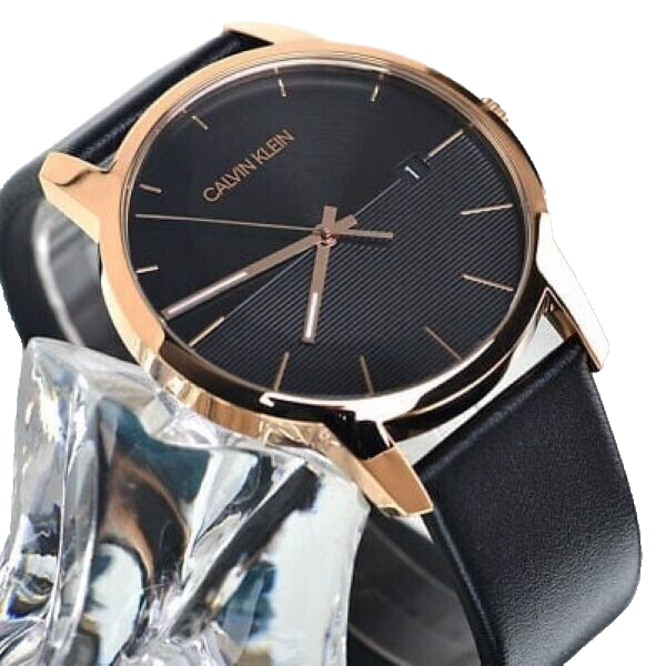 Calvin Klein City Herrenuhr Quarzuhr 43mm Swiss Made mit Edelstahlarmband und minimalistischer Zifferblattgestaltung