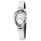 Calvin Klein Damenuhr mit weißem Zifferblatt, Quarzuhr, 27,5mm Gehäuse, Swiss Made, elegantes Design