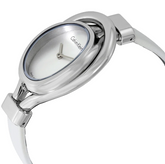 Calvin Klein Damenuhr mit weißem Zifferblatt, Quarzuhr, 27,5 mm Gehäuse, Swiss Made, elegantes Design