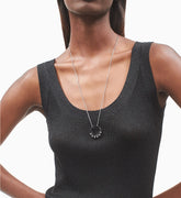 Calvin Klein Damenkette Circling aus Edelstahl in Silber, zarte Halskette mit kreisförmigem Design, elegantes Schmuckstück