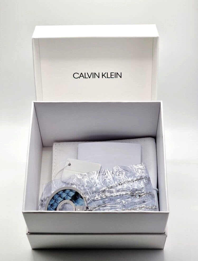 Calvin Klein Damenkette Spellbound aus Edelstahl in Blau, schlichte elegante Halskette für Damen, modisches Accessoire