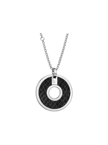 Calvin Klein Damenkette Spellbound aus schwarzem Edelstahl, elegante Halskette für Damen, stilvoll und modern.