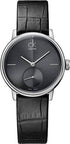 Calvin Klein Damenuhr Accent, 32mm Durchmesser, Swiss Made, elegantes Design mit silbernem Zifferblatt und Edelstahlarmband