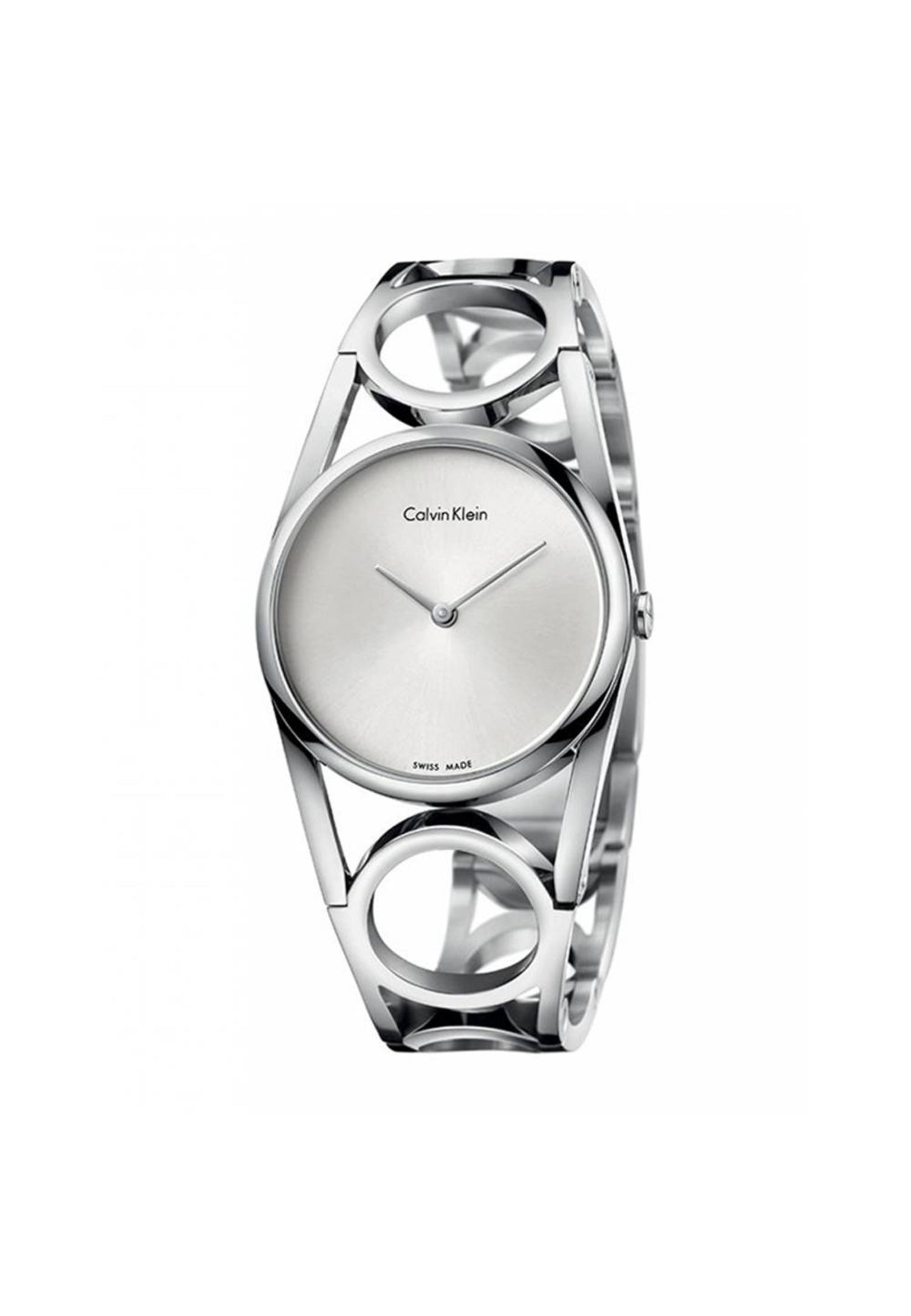Calvin Klein Damenuhr mit 32,5 mm Gehäuse, Quarzwerk, Swiss Made, elegant Design und schwarzes Zifferblatt
