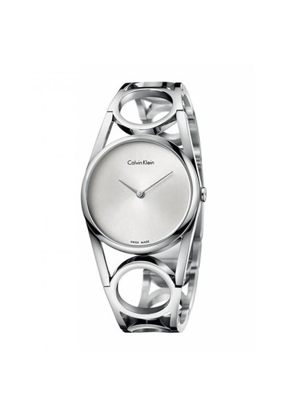 Calvin Klein Damenuhr mit 32,5 mm Gehäuse, Quarzwerk, Swiss Made, elegant Design und schwarzes Zifferblatt