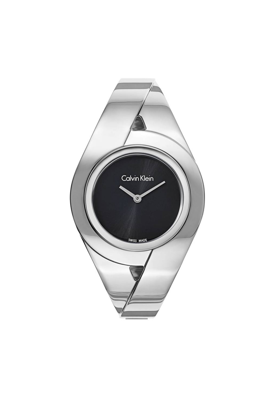 Calvin Klein Damenuhr Quarz Swiss Made mit silbernem Zifferblatt und Edelstahlarmband, elegante Damenuhr für jeden Anlass