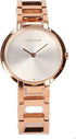 Calvin Klein Cheers Damenuhr mit 32mm Gehäuse, silbernem Zifferblatt und Quarzwerk, Swiss Made, elegantes Damenmodell