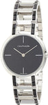 Calvin Klein Cheers Damenuhr mit 32mm Gehäuse, schwarzem Zifferblatt und Quarzwerk, Swiss Made, elegantes Design
