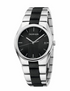 Calvin Klein Contra Herrenuhr mit schwarzem Zifferblatt, 40mm Quarz, Swiss Made, Edelstahlarmband, stilvolles Design