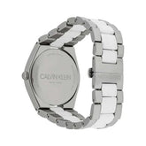 Calvin Klein Contra Herrenuhr mit 40mm Gehäuse, silbernem Zifferblatt und Quarzwerk, Swiss Made, stilvolle Herrenarmbanduhr