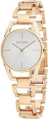 Calvin Klein Dainty Damenuhr mit 30 mm Quarzwerk, silbernem Zifferblatt und Edelstahlarmband, Swiss Made