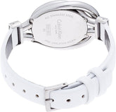 Calvin Klein Damenuhr mit weißem Zifferblatt, Quarzuhr, Swiss Made, 27,5 mm Gehäuse, elegantes Design