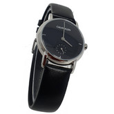 Calvin Klein Damenarmbanduhr Established mit 32mm Zifferblatt, schwarzem Ziffernblatt und Schweizer Quarzwerk.