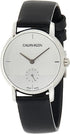 Calvin Klein Damenuhr Established mit 32mm Gehäuse, Quarz, silbernem Zifferblatt und Edelstahlarmband, Swiss Made.