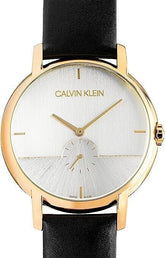 Calvin Klein Herrenuhr mit 43mm Quarzwerk, silbernes Zifferblatt und Edelstahlarmband, Swiss Made, elegante Herrenarmbanduhr