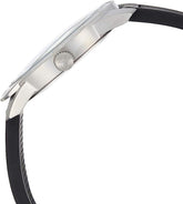 Calvin Klein Evidence Herrenuhr mit 42mm Quarzwerk, silbernem Zifferblatt und Edelstahlarmband, Swiss Made.