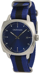 Calvin Klein Fraternity Herrenuhr mit blauer Zifferblatt, 38,7 mm Quarzuhr, Swiss Made, elegantes Design