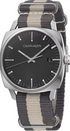 Calvin Klein Fraternity Herrenuhr mit 39mm Edelstahlgehäuse, schwarzes Zifferblatt und Quarzwerk, Swiss Made