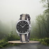 Calvin Klein Fraternity Herrenuhr mit 39mm Gehäuse, schwarzem Zifferblatt und Quarzwerk, Swiss Made, elegantes Design
