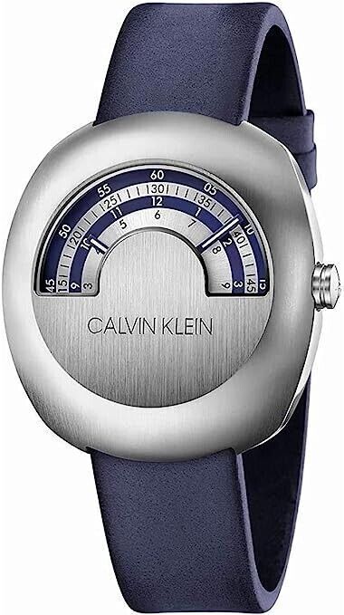 Calvin Klein Glimpse Herrenuhr 46mm mit silbernem Zifferblatt, Schweizer Quarzwerk, stilvolles Design für Herren