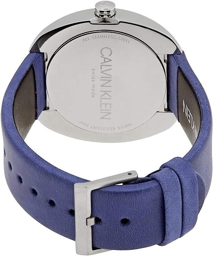 Calvin Klein Glimpse Herrenuhr mit 46mm Gehäuse, silbernem Zifferblatt, Quarzwerk, Swiss Made, stilvolle Armbanduhr für Männer
