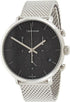 Calvin Klein Mesh Herren-Chronograph 43mm Swiss Made Uhr mit schwarzem Zifferblatt und Mesh-Armband