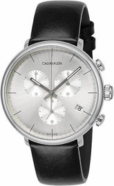 Calvin Klein High Noon Herren-Chronograph Uhr mit silbernem Zifferblatt und 43mm Gehäuse, Swiss Made, Quarzwerk