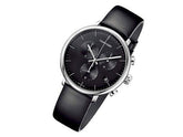 Calvin Klein High Noon Herren-Chronograph, schwarze Quarzuhr mit 44mm Zifferblatt und Edelstahlarmband, Swiss Made