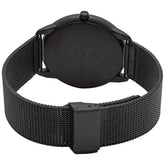 Calvin Klein Minimal Herrenuhr mit 40mm Gehäuse, schwarzem Zifferblatt und Silikonarmband, Swiss Made, elegantes Design