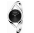 Calvin Klein Damenquarzuhr Party mit schwarzem Zifferblatt, 28mm Gehäuse, schmales Armband, Swiss Made